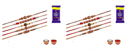 The Party Co Multicolor Rakhi and Chocolate Combo from Rs 69 at Amazon