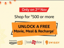 Shop for Rs 500 or more at Amazon and get a Free Movie, Meal or Recharge