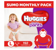 Huggies Wonder Pants Diapers Sumo Pack, Large (192 Count)