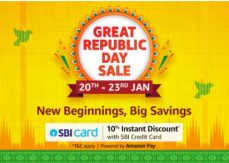 Great Republic Day Sale from 20th-23rd JAN 2021 @ Amazon