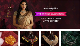Pre-Diwali Celebration Jewellery & Coins up to 70% Off at Amazon