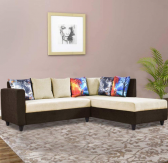 Furny Cassidy FabFurny019 Five Seater L Shape Sofa (Brown)