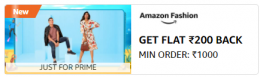 [ Collect Now ] Amazon Fashion Rs.200 Cashback On Rs.1000 During Prime Day Sale