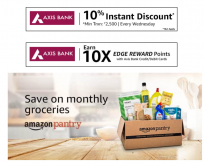 [Every Wednesday] Pantry Get 10% Instant Discount with Axis Bank Credit and Debit Cards on min order 2500 @ Amazon