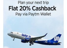 Get 20% Paytm Cashback on GoAir Flight Booking