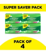 Whisper Ultra Clean XL Wings Sanitary Pads 30 Pcs - Pack of 4 at Snapdeal