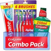 Colgate Active Salt Combo 6 Brushes, Mouthwash, Toothpaste  (Set of 3)