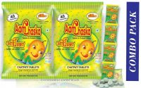 Alkas|Aam Chaska|Chatpati Tablet|Dry Mango Candy|Amchoor Digestive Tablet|Pack of 2|40 Pcs x 2 Packets