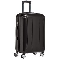 AmazonBasics Oxford Expandable Spinner Luggage Suitcase with TSA Lock - 24 Inch, Black