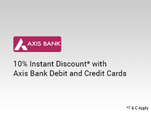 Axis Bank Debit and Credit Cards 10% off on Rs. 1000