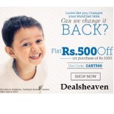 Baby & Kids products Rs. 500 off on Rs. 1000 + 10% Cashback with PayTm at Babyoye