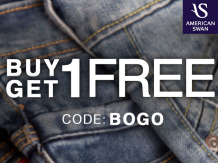Americanswan BOGO Offer - Buy 1 Get 1 Free On Jeans off at American Swan