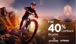 Cycling - Flat 40% Cashback at Paytm 