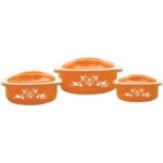 Cello Hot Meal Pack of 3 Thermoware Casserole Set  (500 ml, 850 ml, 1500 ml)
