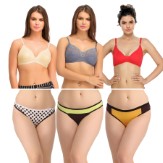 6 Pc Bra And Panty Set Just Rs. 699 + Rs.100 OFF + Free Shipping & other offers at Clovia