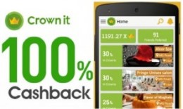 Crownit 100% Cashback upto Rs. 100 on 1st Restaurant Bill