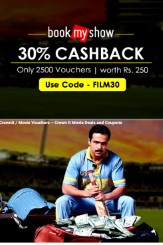 Bookmyshow Voucher 30% Cashback on Crownit App at 3 PM
