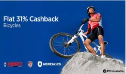 Bicycles & Accessories up to 30% off + 31% Cashback at Paytm