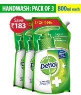  Dettol Original Handwash Pouch 800ml (Pack-of-3) at Snapdeal