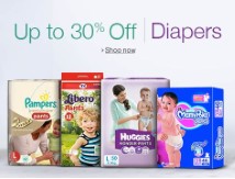 Diapers minimum 25% off from Rs. 49 at Amazon