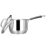 Nirlep Stainless Steel Sauce Pan with Glass Lid, 1.5 litres, Silver Rs.769 at Amazon