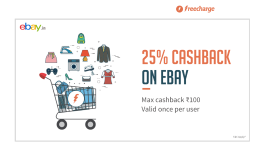 Ebay upto 30% off Coupon + 25% Cashback using  Freecharge Wallet