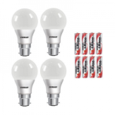 Eveready 7W pack of 4 LED Bulb + Free 8 Eveready AAA Battery Rs. 529 – Snapdeal
