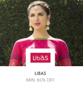 Libas Womens Clothing Offers Flat 65% OFF Starts Rs.224 at Myntra