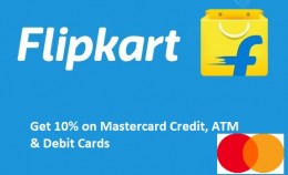 Ge 10% off on Mastercard Credit, ATM & Debit Cards at Flipkart