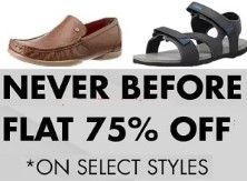 Never before Offer flat 75% off on Footwear's from Rs 149 at Amazon 