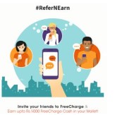 Freecharge Rs. 50 cashback on Rs. 50 (New Users) + Refer & Earn upto Rs. 5000