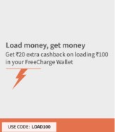 Freecharge Wallet Rs. 20 cashback on Adding Rs. 100