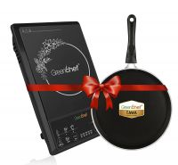 Greenchef Maxo 2000W Induction Cooktop Special Combo (with 250mm Flat Tawa)