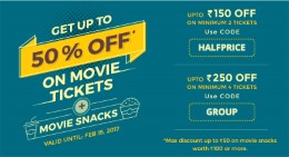 BookMyShow get 50% off on minimum booking of 2 tickets
