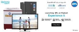 TVs and Appliances Sale upto 50% off + 10% off On Standard Chartered bank Rs. 9999 at Flipkart