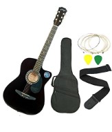 Jixing JXNG 6 Strings Acoustic Guitars(Black) at amazon
