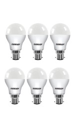  Eveready Base B22 7-Watt LED Bulb (Pack of 6, Cool Day Light)  at Amazon