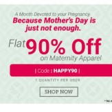 Maternity Apparel upto 30% off + 90% off + 1% off at Babyoye