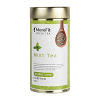 MevoFit 100% Natural Detox Tea | Green Tea Leaves | Loose Leaf Tea (100 GMS | 50 + Cups) (MevoFit Mint Green Tea)