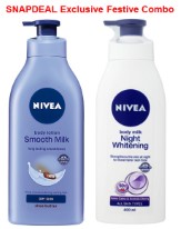 Nivea Smooth Milk Body Lotion and Night Whitening Body Lotion  400 ml at Snapdeal