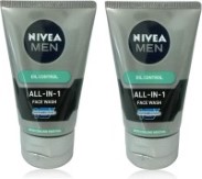Nivea Men All IN 1 Face Wash 100ml (Pack of 2) + Nivea Dark Spot Reduction Scrub 100ml
