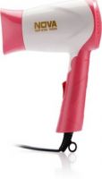 Nova Silky Shine 1400 w Hot and cold Foldable NHP 8104 Hair Dryer (1400 W, Pink)