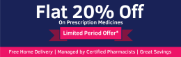 FLAT 20% OFF on all medicines