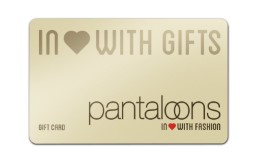 Pantaloons Gold Gift Card Rs. 1000 at Rs. 850, Rs. 2000 at Rs. 1700 from Amazon