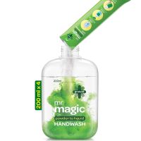 [Pantry] Godrej Protekt mr. magic Powder-to-Liquid Handwash - 4 Refills (makes 800ml), 99.9% Germ Protection