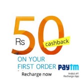 Recharge & Bill Payment Rs. 50 cashback on Rs. 100 [New Users] @ Paytm