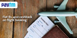 Domestic Flights Rs 400 Cashback on Rs 3500 with PayTm Wallet at Cleartrip