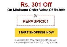 Get Rs.301 off on all orders above Rs.999 at first 500 customers only-Pepperfry 