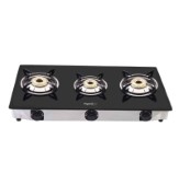 Pigeon 3 Burner Glass Top Gas Stove Rs.1961 at Pepperfry