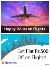 Flights Upto Rs. 500 Off at Cleartrip App (No Minimum Booking)